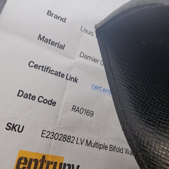 Louis Vuitton ~ Men's Multiple Damier Bifold Amerigo Wallet in Graphite - Picture 8 of 13